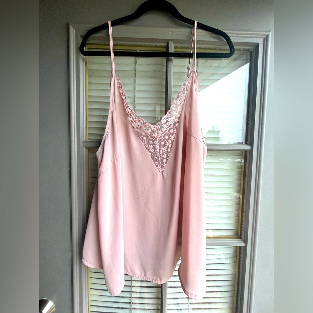Light pink Cami with Lace detail